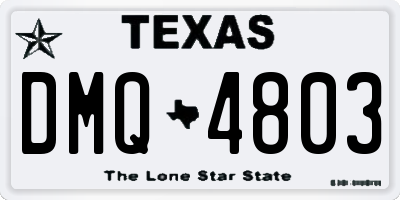 TX license plate DMQ4803