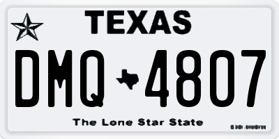 TX license plate DMQ4807