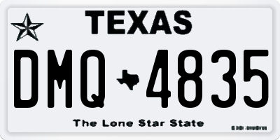 TX license plate DMQ4835