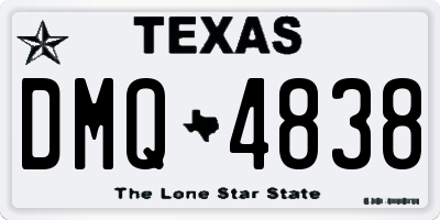 TX license plate DMQ4838