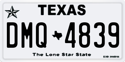 TX license plate DMQ4839