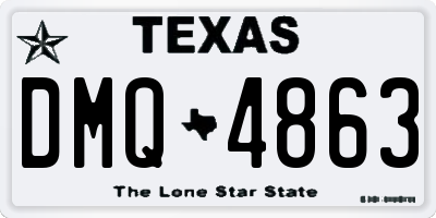 TX license plate DMQ4863