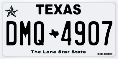 TX license plate DMQ4907