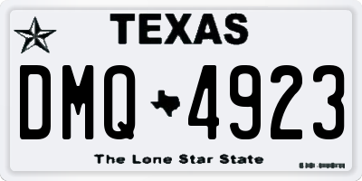 TX license plate DMQ4923