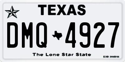 TX license plate DMQ4927