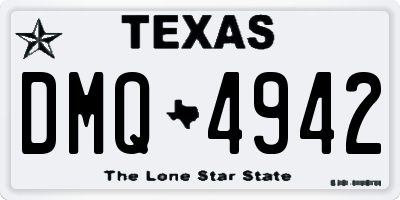 TX license plate DMQ4942