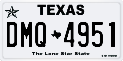 TX license plate DMQ4951