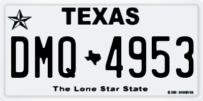 TX license plate DMQ4953