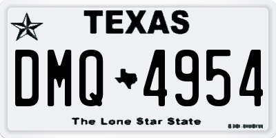 TX license plate DMQ4954