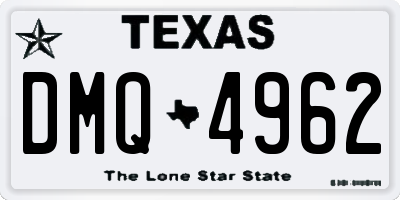 TX license plate DMQ4962