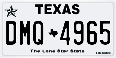 TX license plate DMQ4965