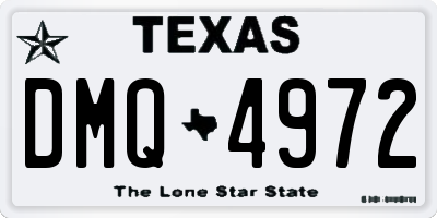 TX license plate DMQ4972