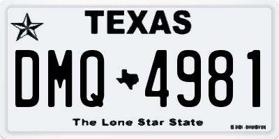 TX license plate DMQ4981