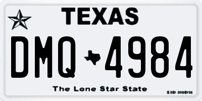 TX license plate DMQ4984