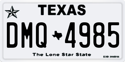 TX license plate DMQ4985
