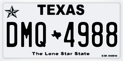 TX license plate DMQ4988