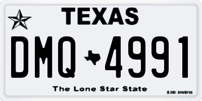 TX license plate DMQ4991