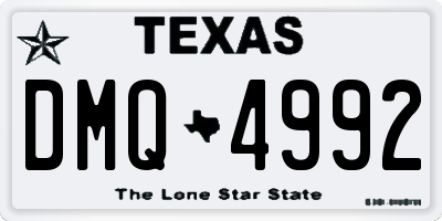 TX license plate DMQ4992