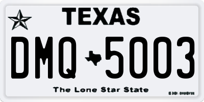 TX license plate DMQ5003