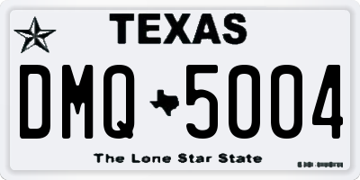 TX license plate DMQ5004