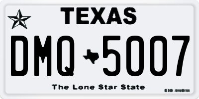TX license plate DMQ5007