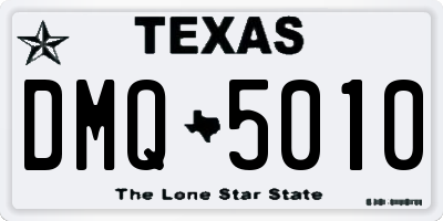 TX license plate DMQ5010