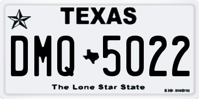 TX license plate DMQ5022