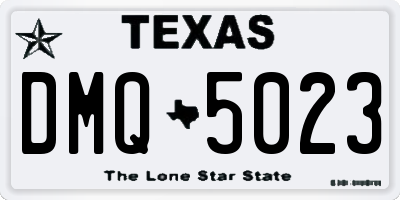 TX license plate DMQ5023