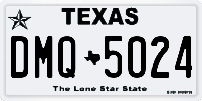 TX license plate DMQ5024