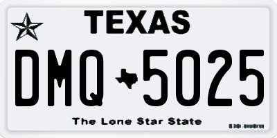 TX license plate DMQ5025
