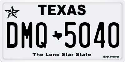 TX license plate DMQ5040