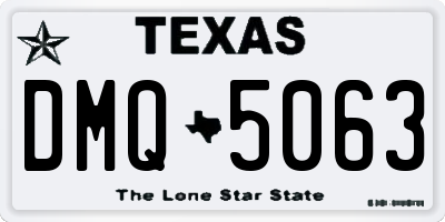 TX license plate DMQ5063