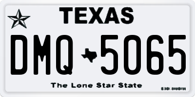 TX license plate DMQ5065