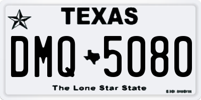 TX license plate DMQ5080