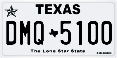TX license plate DMQ5100