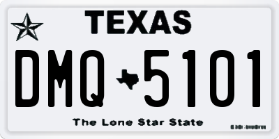 TX license plate DMQ5101