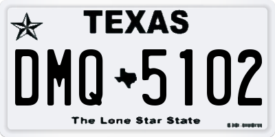 TX license plate DMQ5102