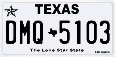 TX license plate DMQ5103