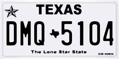 TX license plate DMQ5104