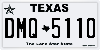 TX license plate DMQ5110