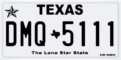 TX license plate DMQ5111