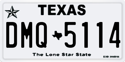 TX license plate DMQ5114