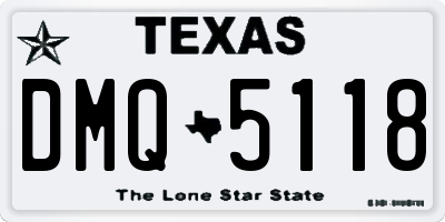 TX license plate DMQ5118