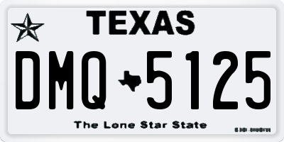 TX license plate DMQ5125