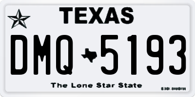 TX license plate DMQ5193