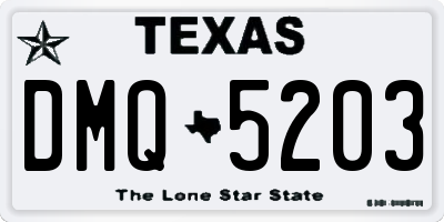 TX license plate DMQ5203