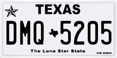 TX license plate DMQ5205