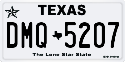 TX license plate DMQ5207