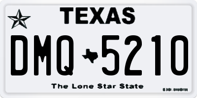 TX license plate DMQ5210