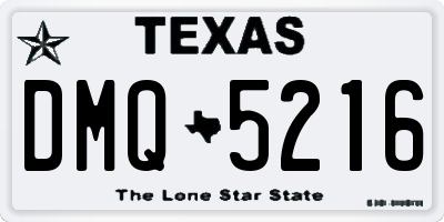 TX license plate DMQ5216